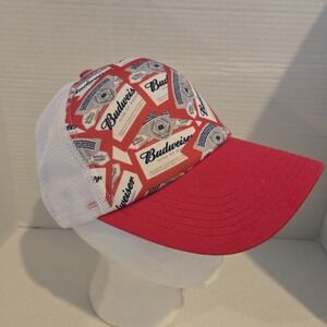Bud Light Beer Trucker Hat Snapback Foam front & Mesh back‎ Red NWT New